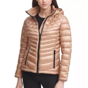 Calvin Klein Shine Hooded Packable Down Puffer Coa